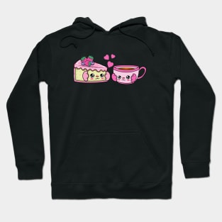 All i need is cake and coffee, Kawaii cake and coffee cartoon. Hoodie